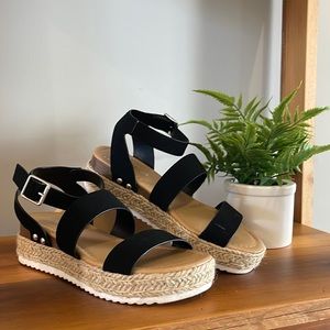 Soda Girl’s Faux Suede Espadrille Sandals